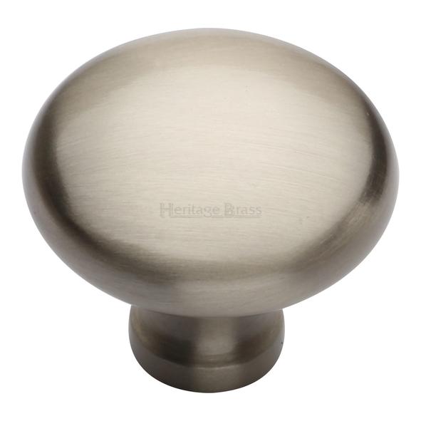 C113 38-SN • 38 x 16 x 32mm • Satin Nickel • Heritage Brass Bun Cabinet Knob